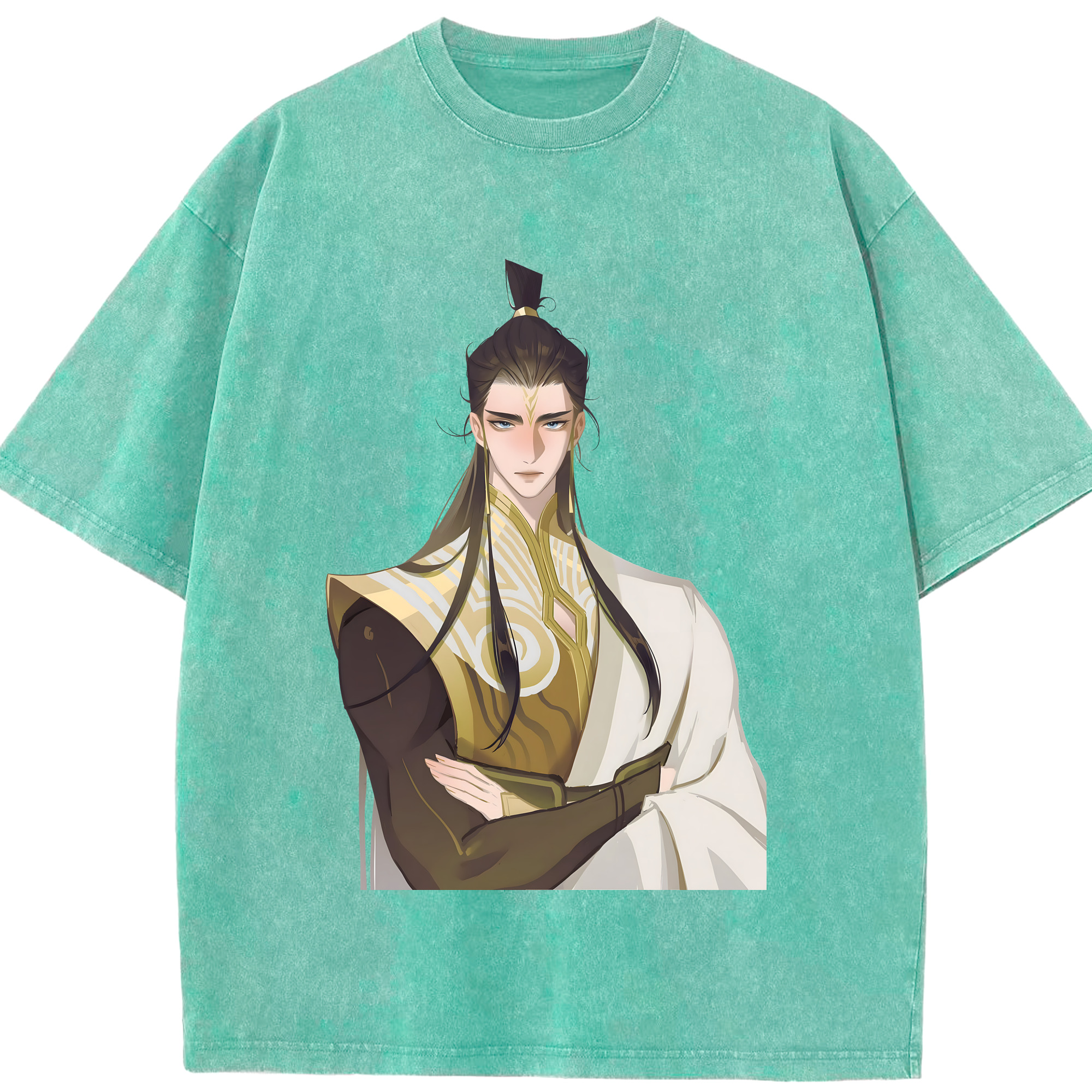 （画像用） Ne Zha 2 ナタ 魔童の大暴れ 綿100% ヴィンテージ風 半袖Tシャツ（フロントプリント）